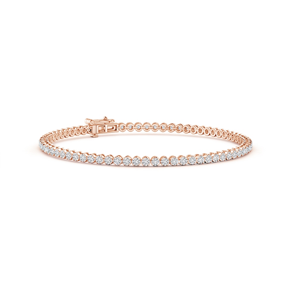 1.5mm HSI2 Classic Round Diamond Tennis Bracelet in Rose Gold 