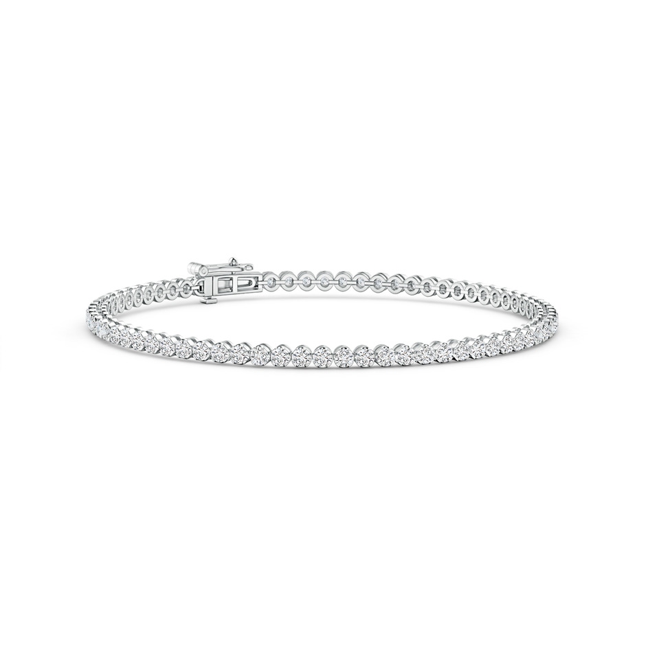 1.5mm HSI2 Classic Round Diamond Tennis Bracelet in White Gold 