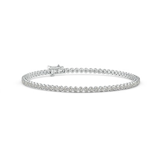 1.5mm KI3 Classic Round Diamond Tennis Bracelet in 10K White Gold