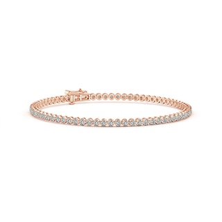 1.5mm KI3 Classic Round Diamond Tennis Bracelet in 9K Rose Gold