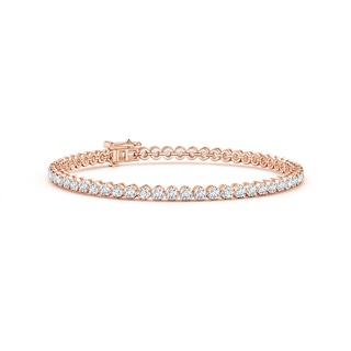 2.3mm GVS2 Classic Round Diamond Tennis Bracelet in 9K Rose Gold