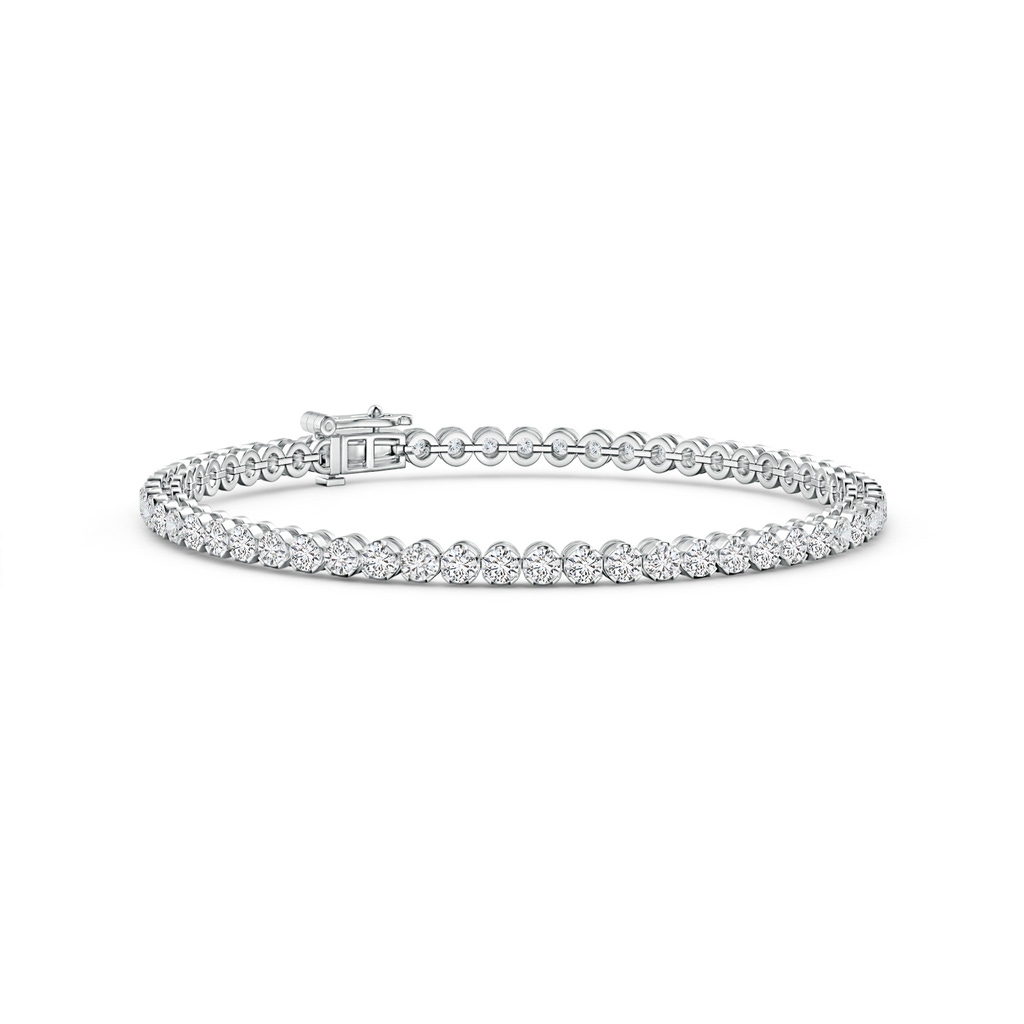 2.3mm HSI2 Classic Round Diamond Tennis Bracelet in White Gold