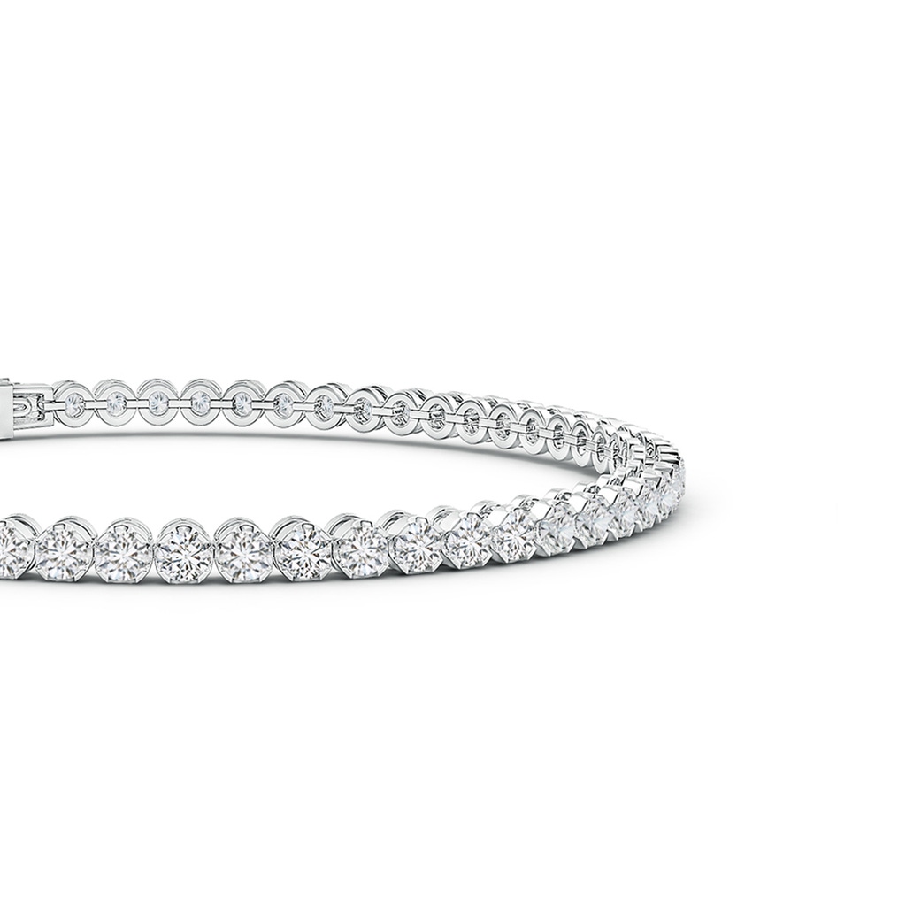 2.3mm HSI2 Classic Round Diamond Tennis Bracelet in White Gold - side 199