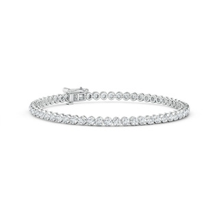 2mm GVS2 Classic Round Diamond Tennis Bracelet in 10K White Gold