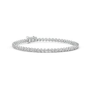 2mm IJI1I2 Classic Round Diamond Tennis Bracelet in 10K White Gold