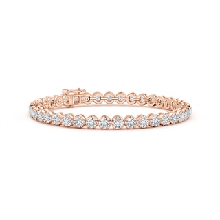 3.6mm HSI2 Classic Round Diamond Tennis Bracelet in 9K Rose Gold