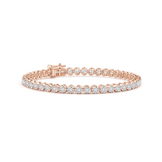 3mm HSI2 Classic Round Diamond Tennis Bracelet in 10K Rose Gold