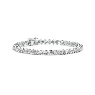 3mm IJI1I2 Classic Round Diamond Tennis Bracelet in 9K White Gold