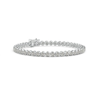 3mm KI3 Classic Round Diamond Tennis Bracelet in 10K White Gold