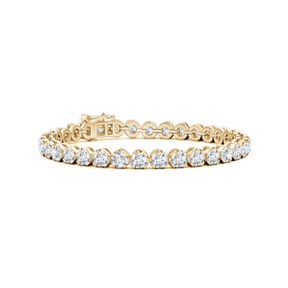 4mm GVS2 Classic Round Diamond Tennis Bracelet in 9K Yellow Gold