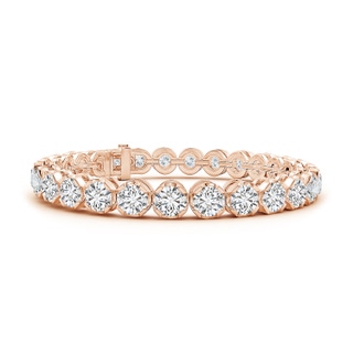 5.1mm HSI2 Classic Round Diamond Tennis Bracelet in 9K Rose Gold
