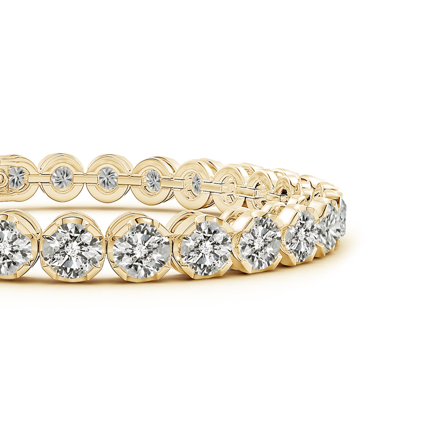 5.1mm KI3 Classic Round Diamond Tennis Bracelet in Yellow Gold