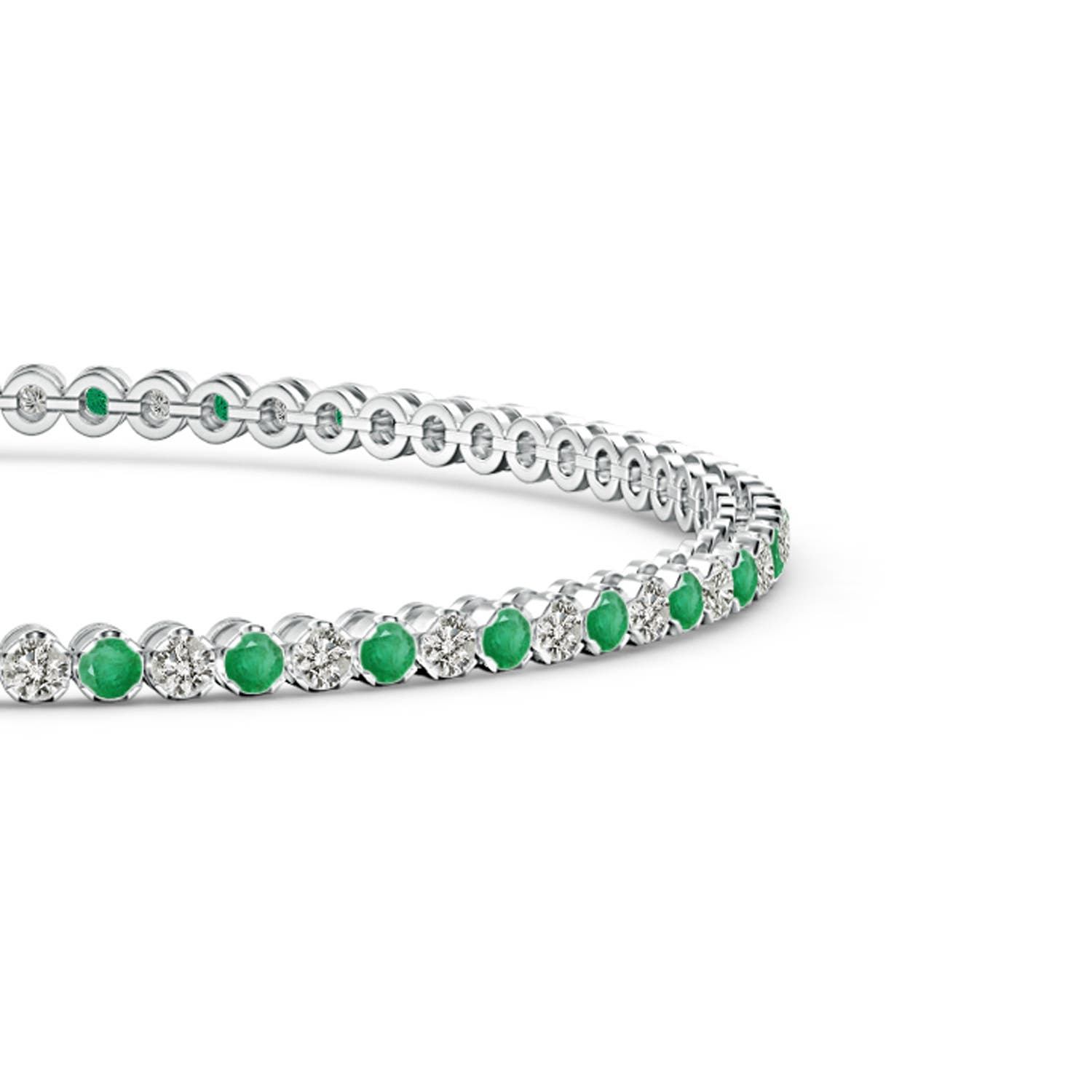 A - Emerald / 1.15 CT / 14 KT White Gold