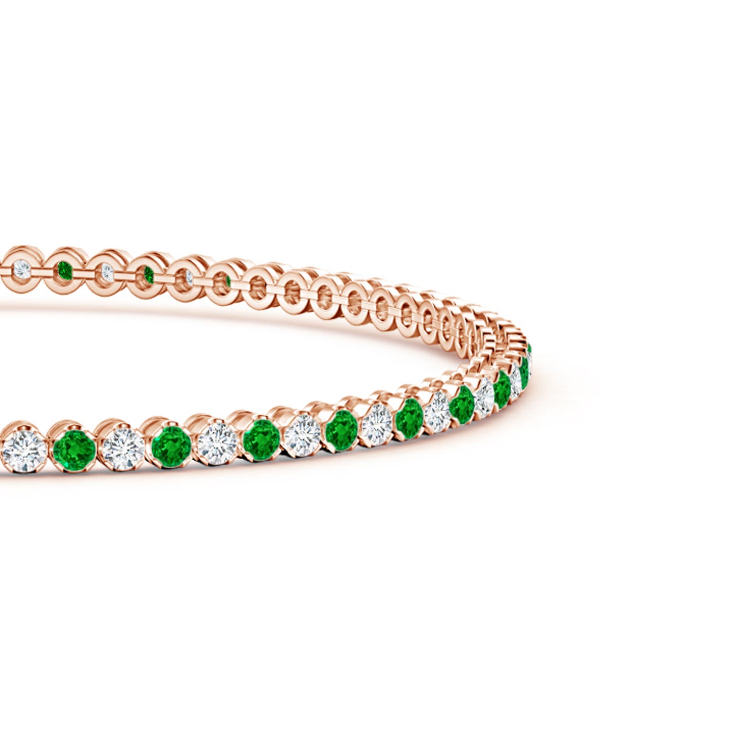 AAAA - Emerald / 1.15 CT / 14 KT Rose Gold