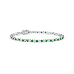 Stackables White Gold Emerald Bracelets