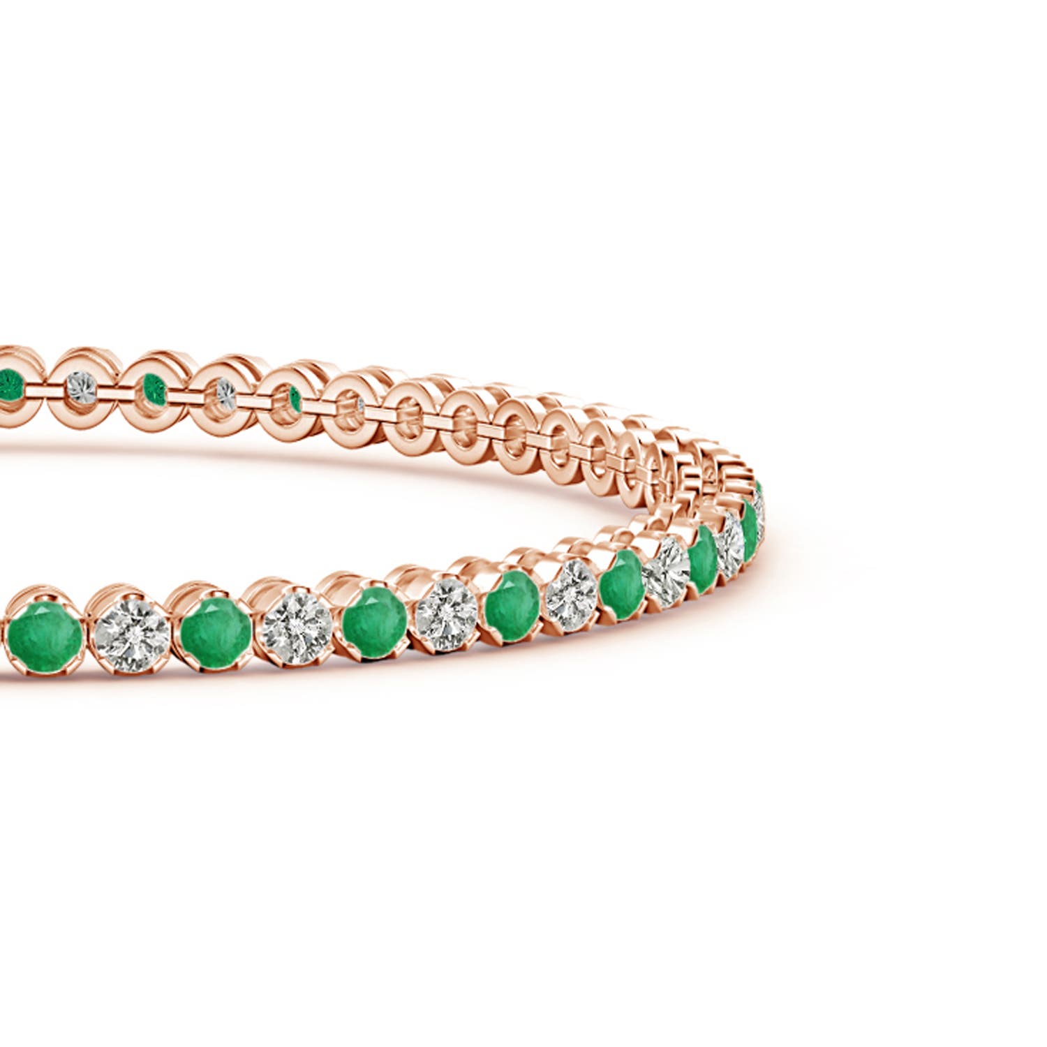 A - Emerald / 2.96 CT / 14 KT Rose Gold