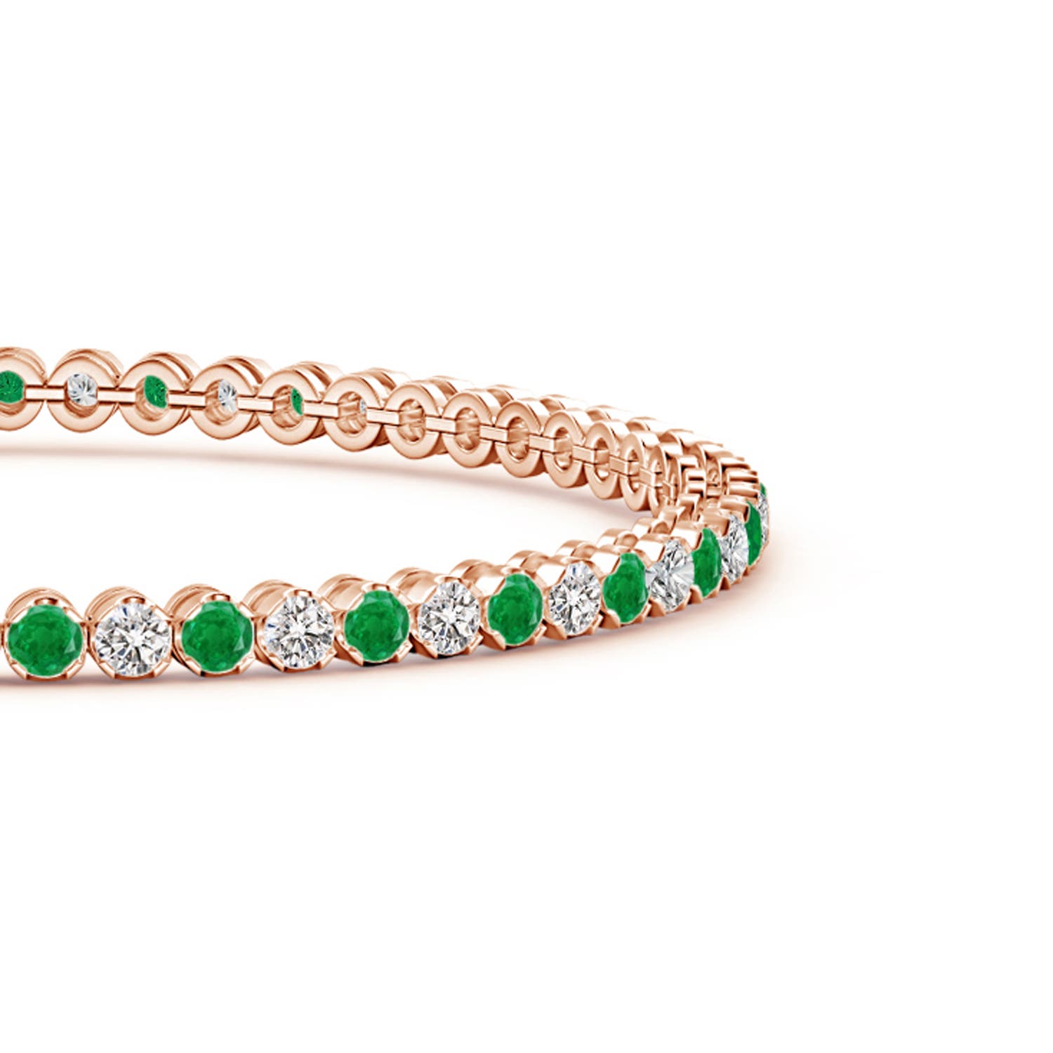 AA - Emerald / 2.96 CT / 14 KT Rose Gold