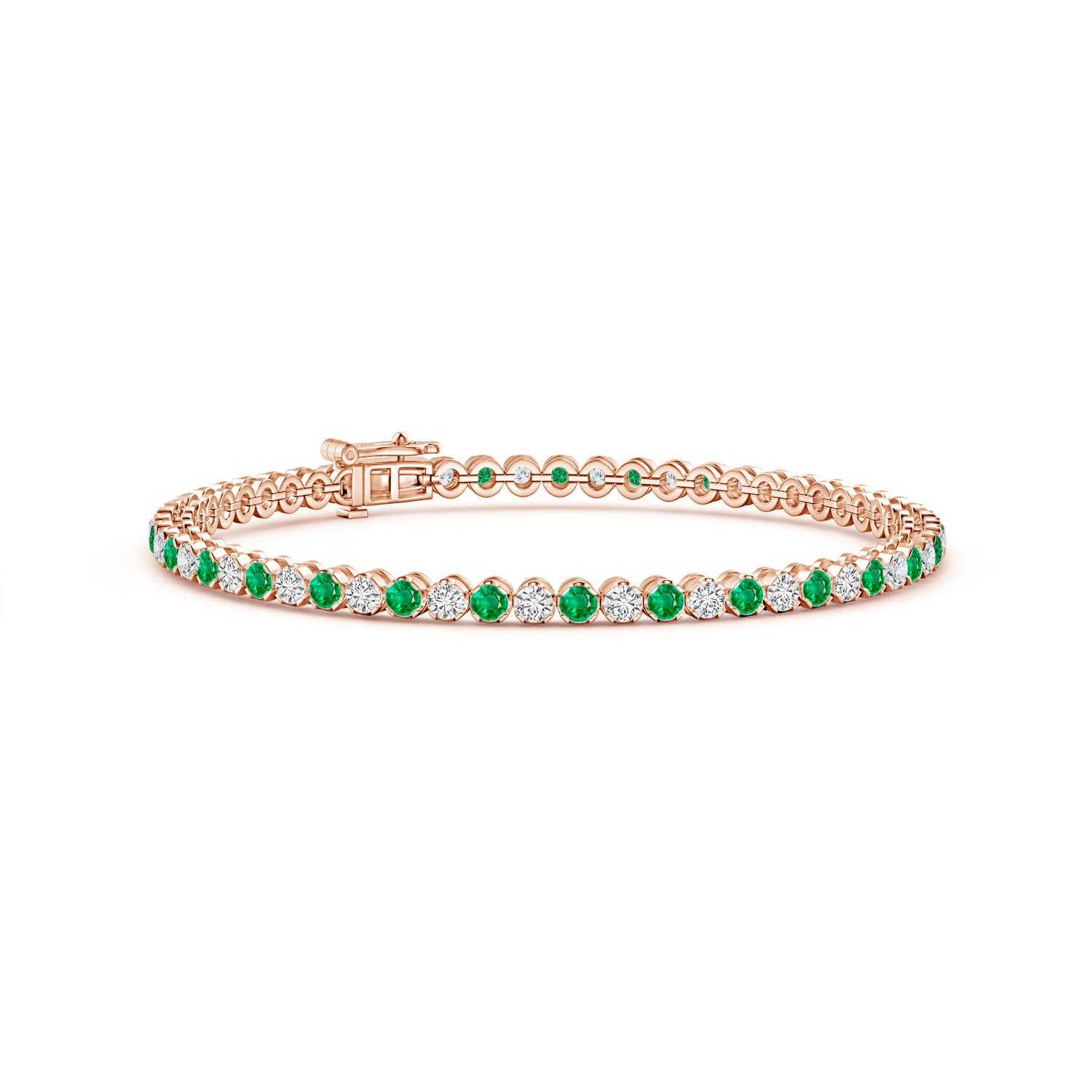 AAA - Emerald / 2.96 CT / 14 KT Rose Gold