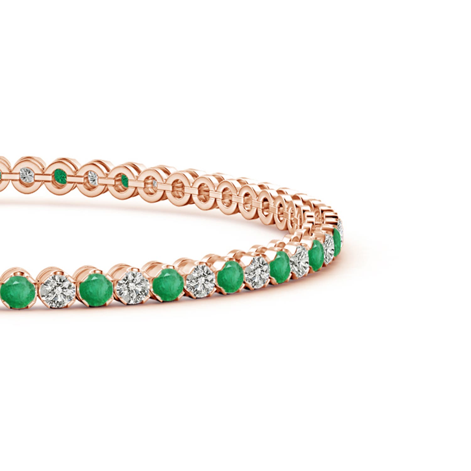 A - Emerald / 2.32 CT / 14 KT Rose Gold