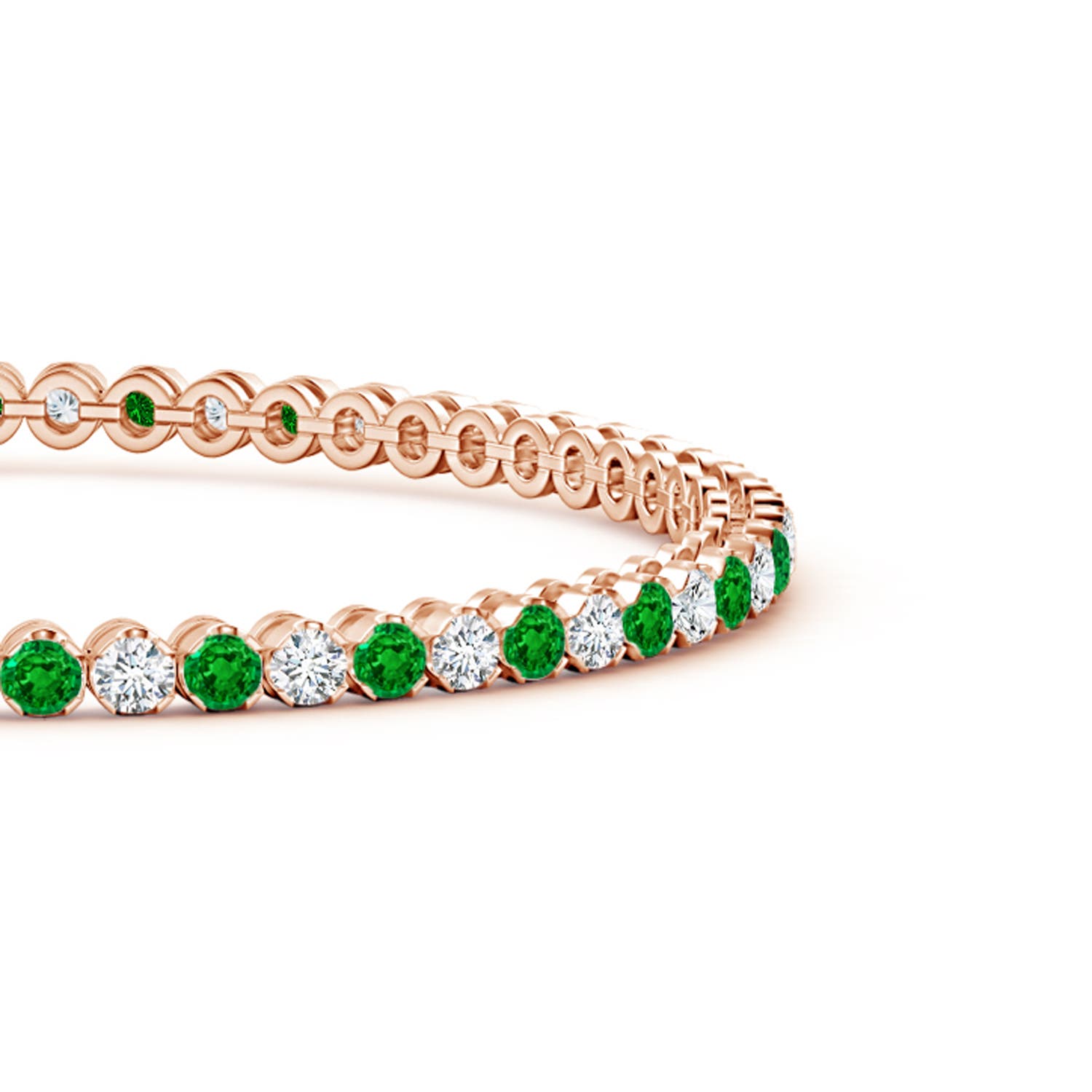 AAAA - Emerald / 2.32 CT / 14 KT Rose Gold