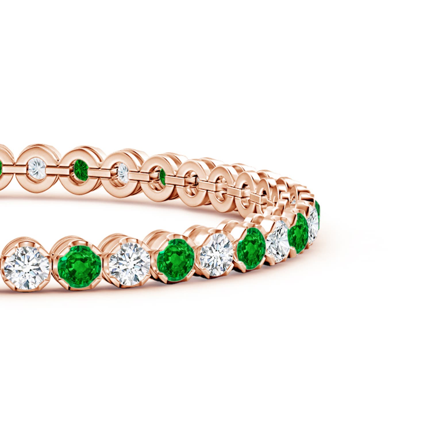 AAAA - Emerald / 6.18 CT / 14 KT Rose Gold