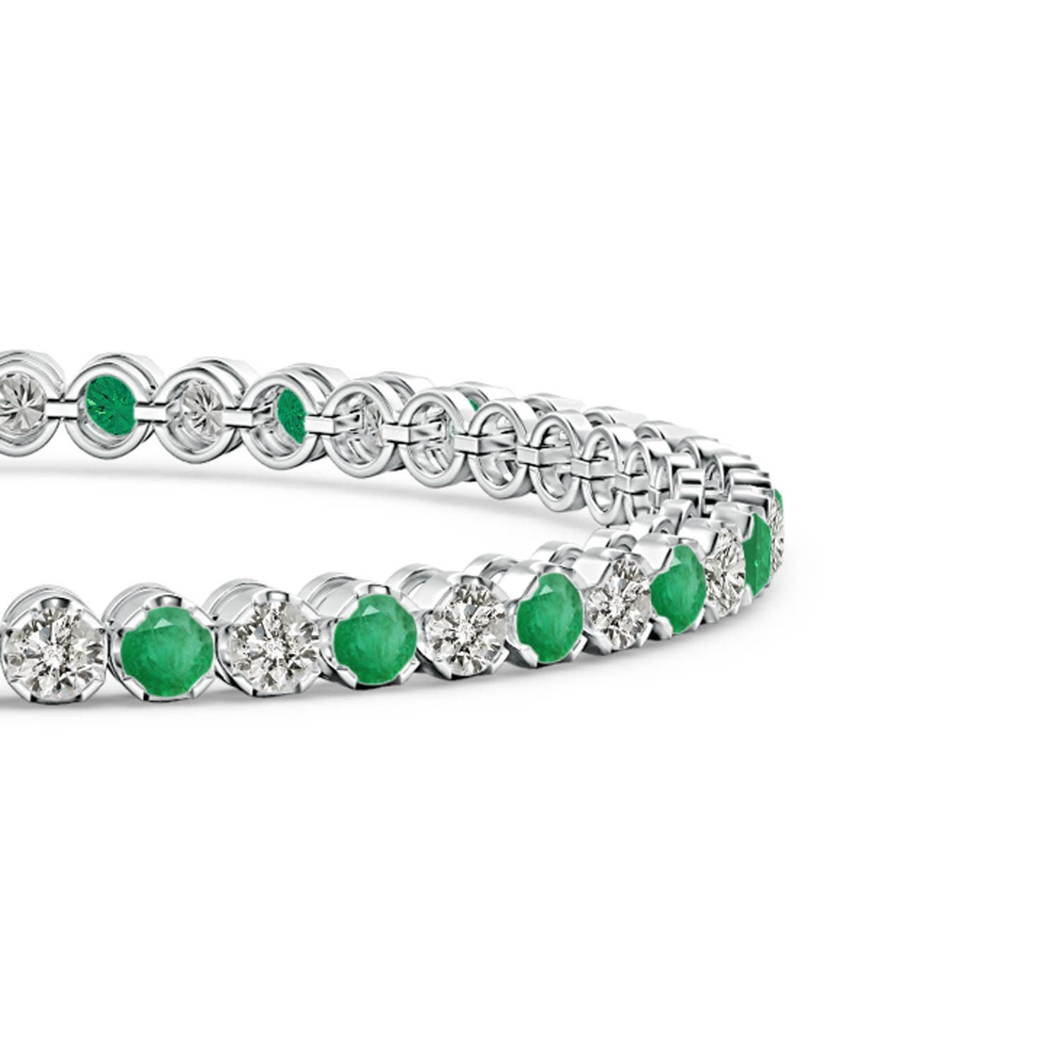 A - Emerald / 5.13 CT / 14 KT White Gold