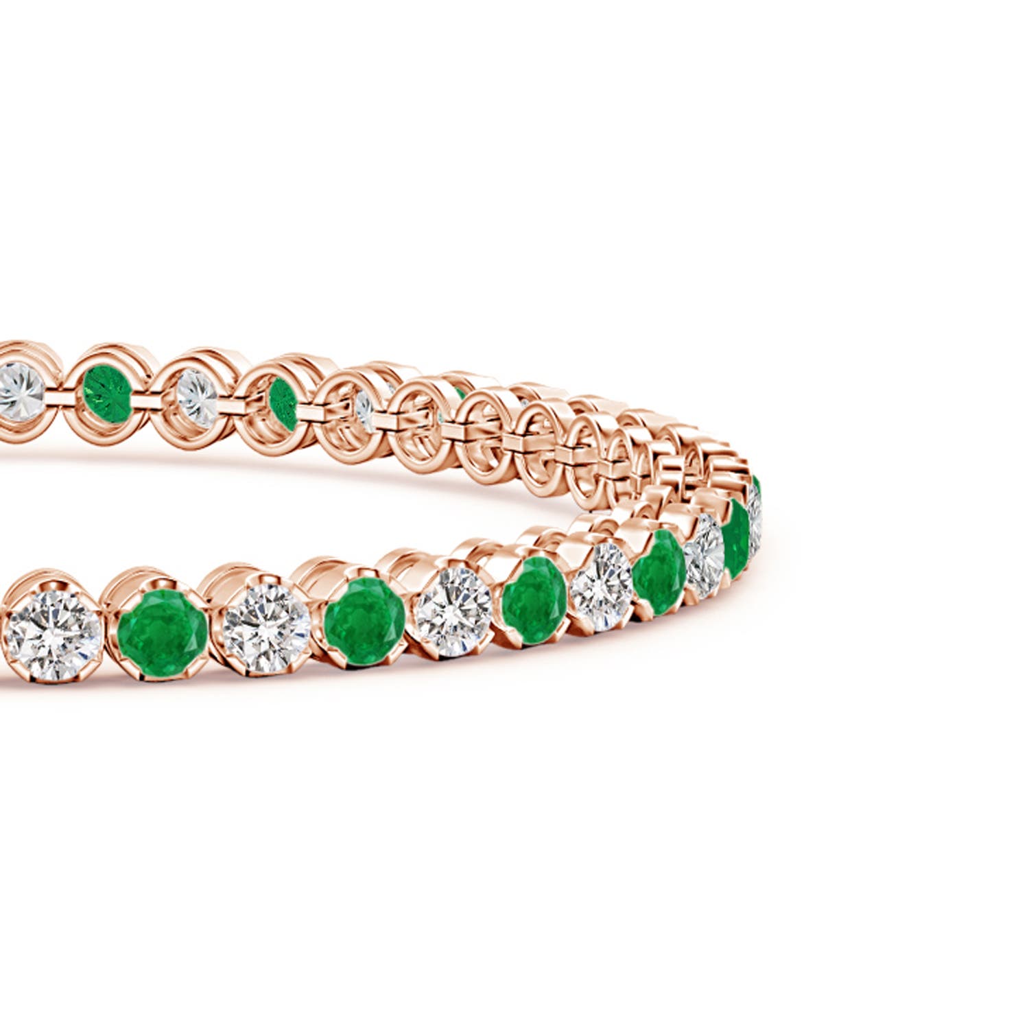 AA - Emerald / 5.13 CT / 14 KT Rose Gold