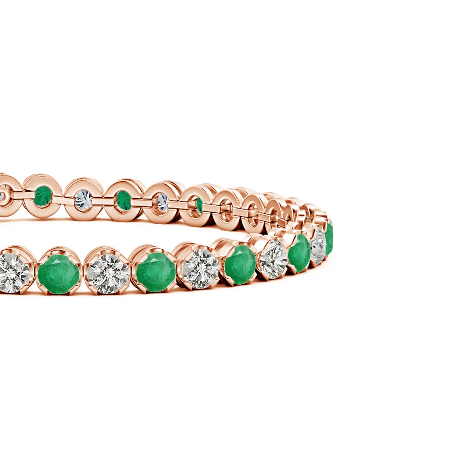 A - Emerald / 7.99 CT / 14 KT Rose Gold