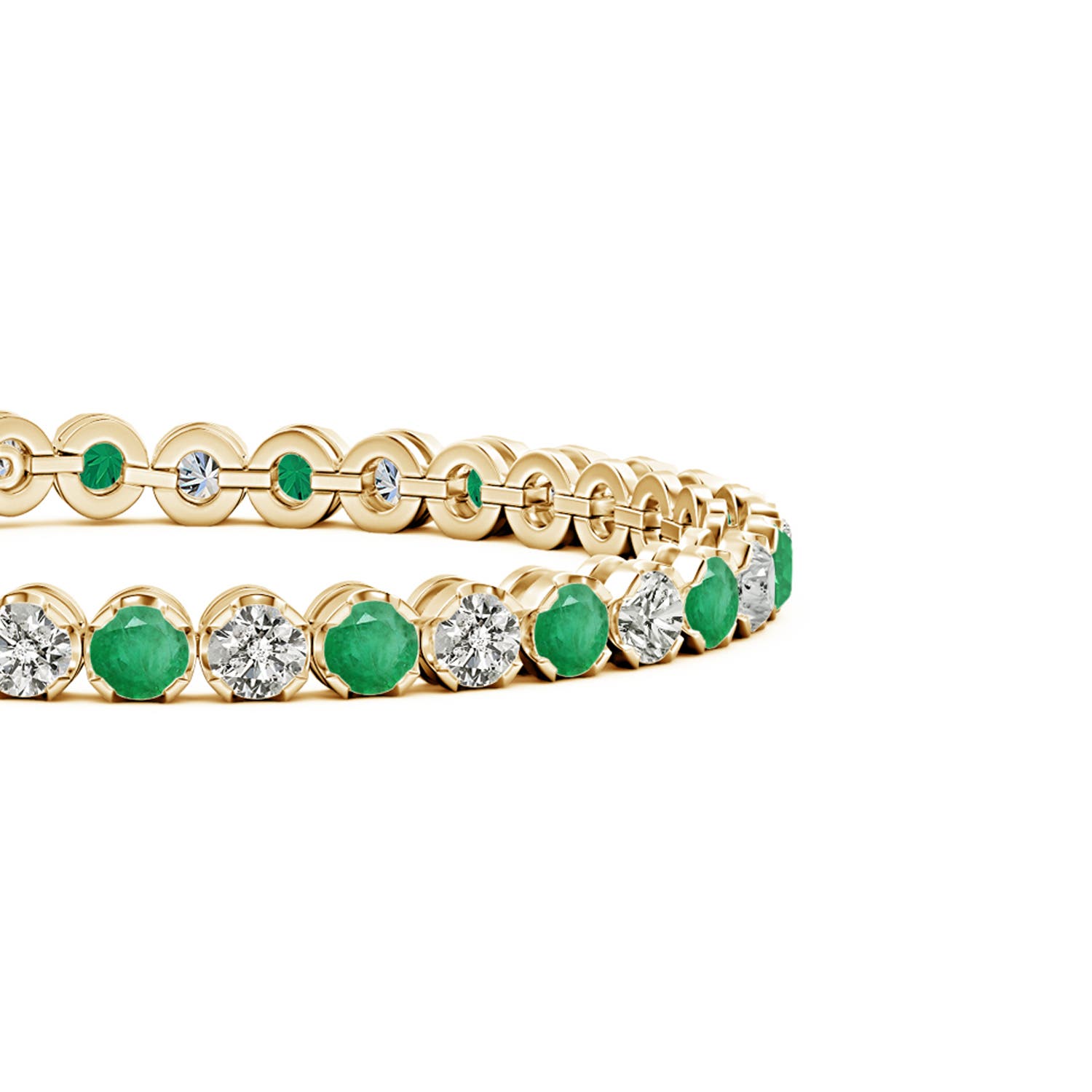 A - Emerald / 7.99 CT / 14 KT Yellow Gold