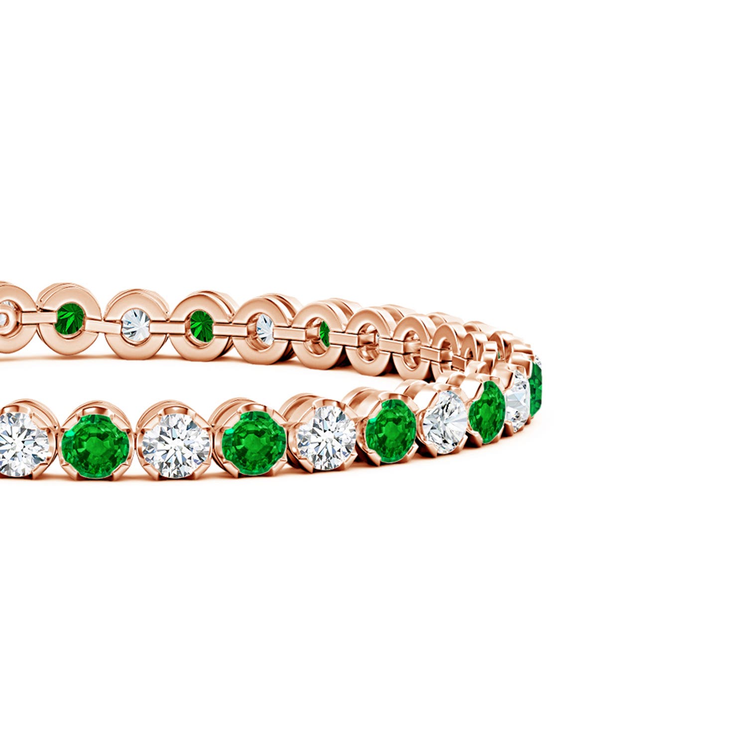 AAAA - Emerald / 7.99 CT / 14 KT Rose Gold