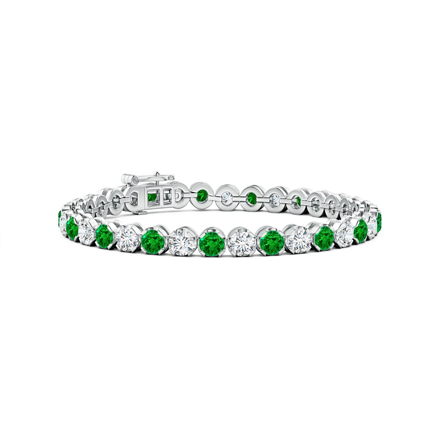 AAAA - Emerald / 7.99 CT / 14 KT White Gold