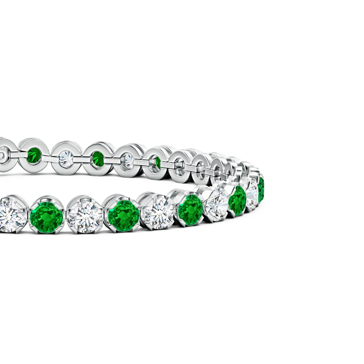 AAAA - Emerald / 7.99 CT / 14 KT White Gold