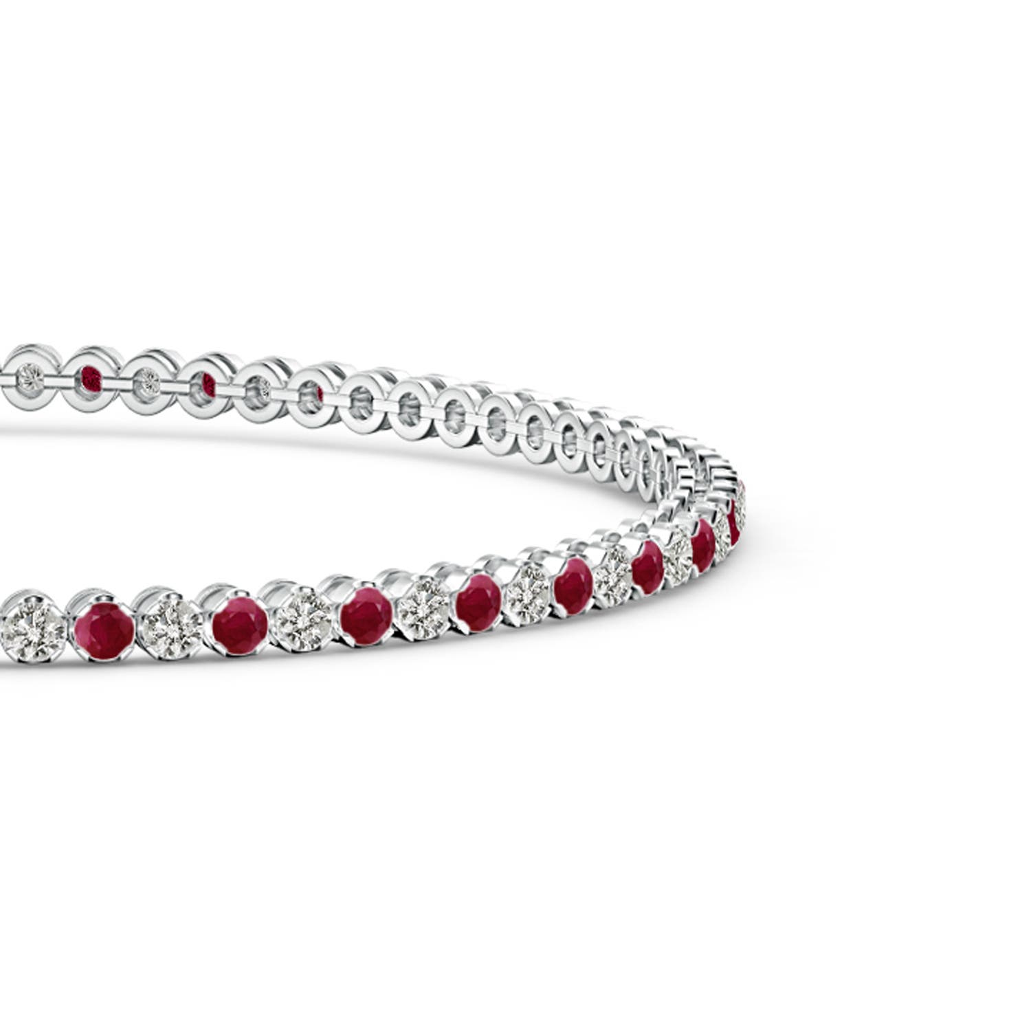 A - Ruby / 1.58 CT / 14 KT White Gold