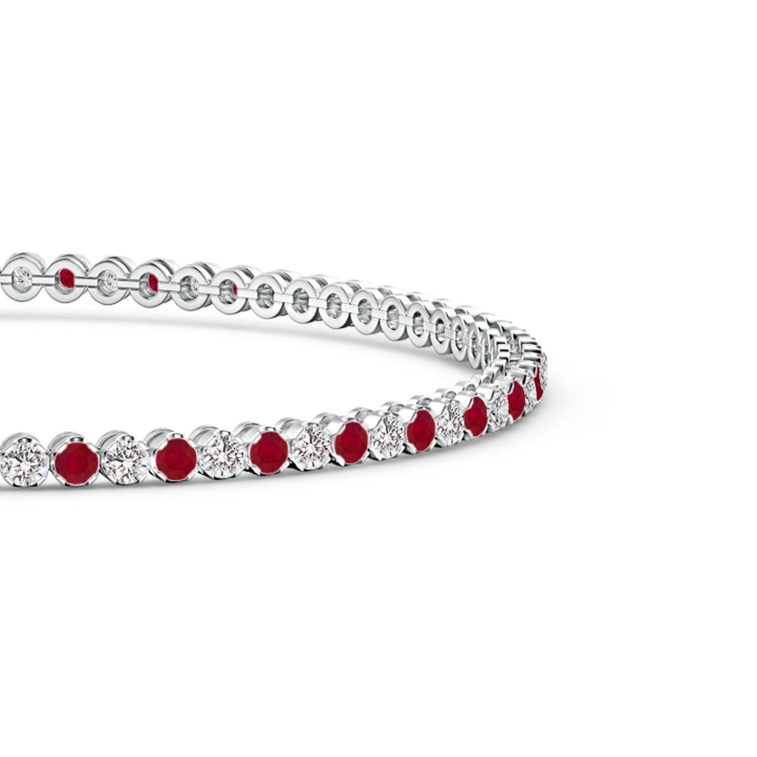 AA - Ruby / 1.58 CT / 14 KT White Gold