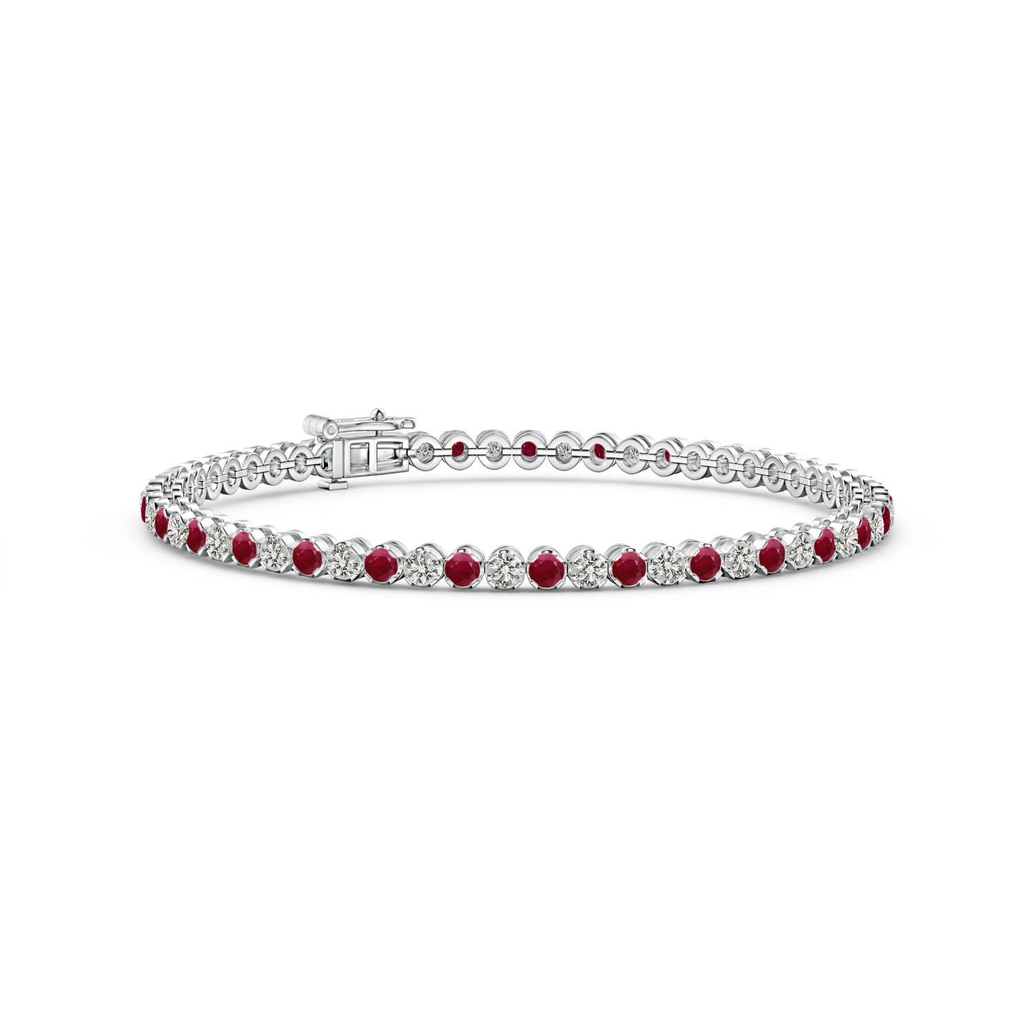 A - Ruby / 3.54 CT / 14 KT White Gold