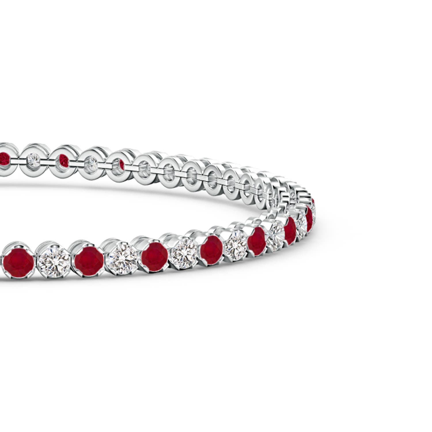 AA - Ruby / 3.54 CT / 14 KT White Gold