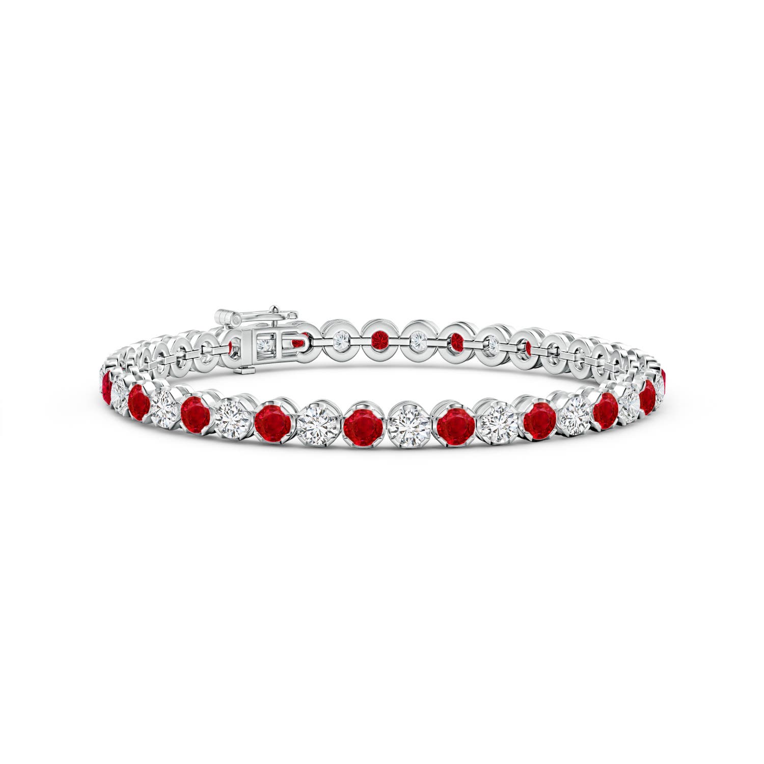 AAA - Ruby / 7.78 CT / 14 KT White Gold