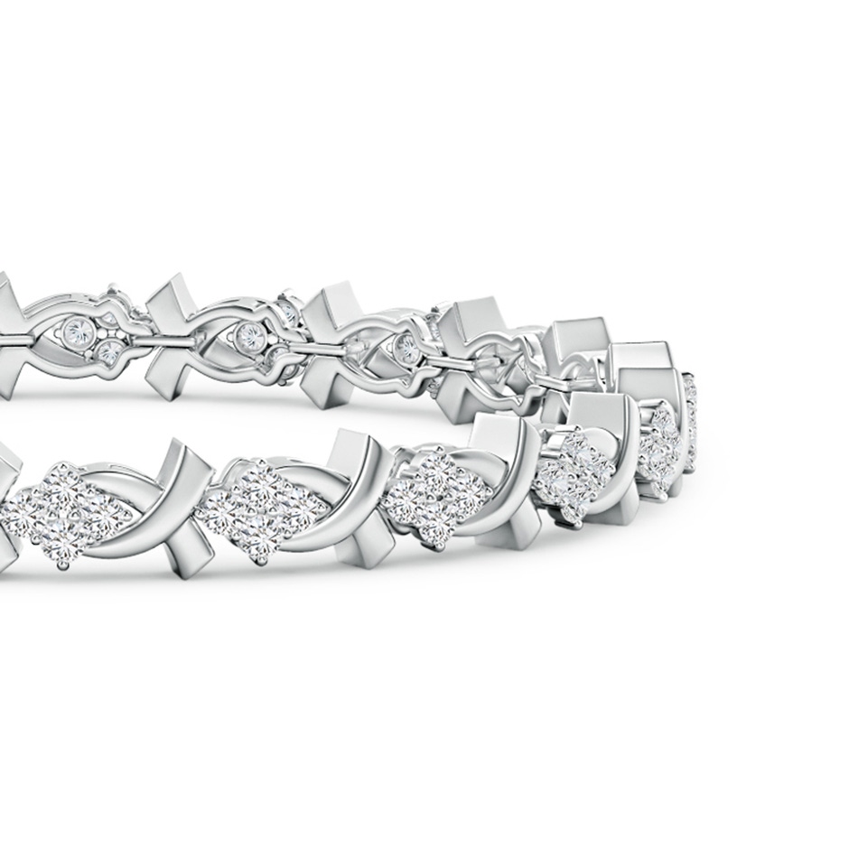 1.85mm HSI2 Diamond Clustre 'X' Motif Bracelet in White Gold side 199