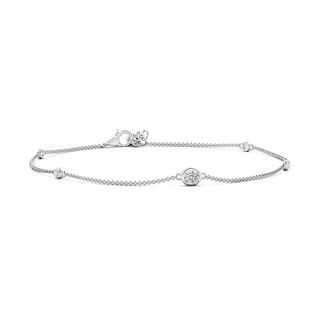 4x3mm HSI2 Oval Diamond Station Bracelet with Bezel-Set Accents in P950 Platinum