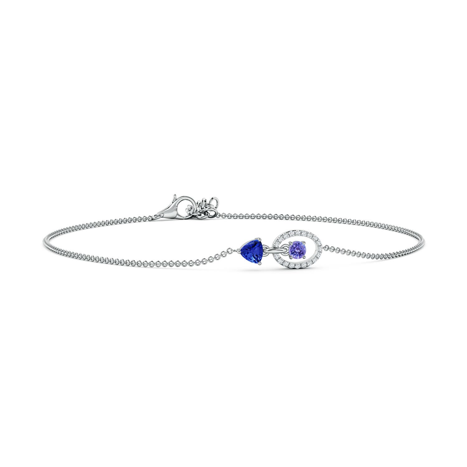 AAA - Tanzanite / 0.4 CT / 14 KT White Gold