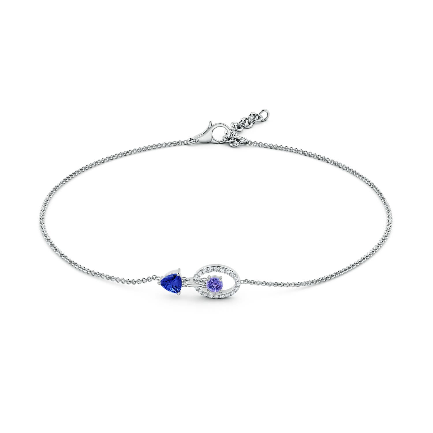 AAA - Tanzanite / 0.4 CT / 14 KT White Gold