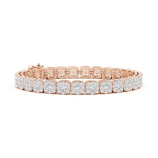 2.8mm GVS2 Cushion Composite Diamond Tennis Bracelet in 9K Rose Gold