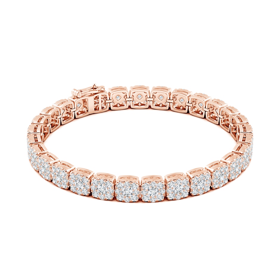 2.8mm GVS2 Cushion Composite Diamond Tennis Bracelet in Rose Gold side-1