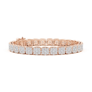 2.8mm HSI2 Cushion Composite Diamond Tennis Bracelet in Rose Gold