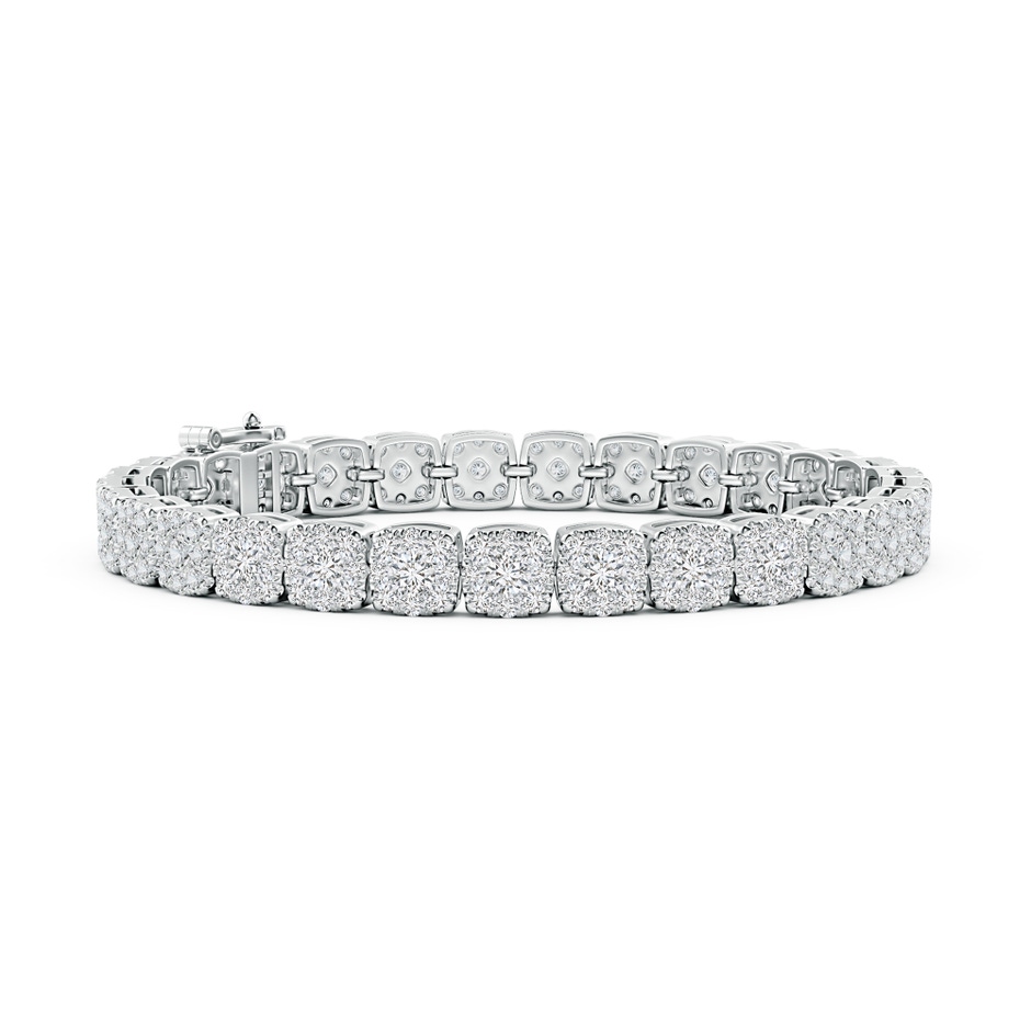 2.8mm HSI2 Cushion Composite Diamond Tennis Bracelet in White Gold 