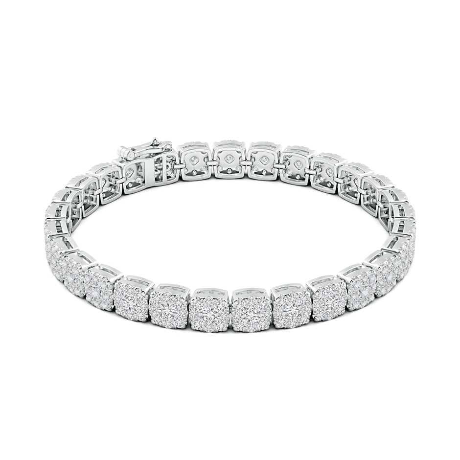 2.8mm HSI2 Cushion Composite Diamond Tennis Bracelet in White Gold side-1