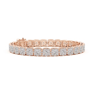 2.8mm IJI1I2 Cushion Composite Diamond Tennis Bracelet in 9K Rose Gold