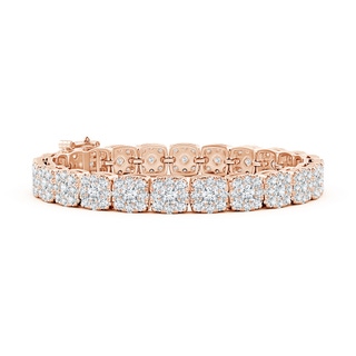 3.2mm GVS2 Cushion Composite Diamond Tennis Bracelet in Rose Gold