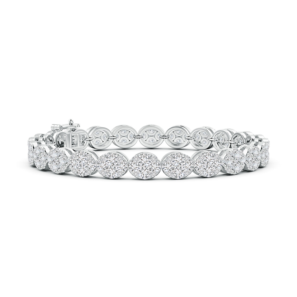 3.2mm HSI2 Oval Composite Diamond Tennis Bracelet in White Gold