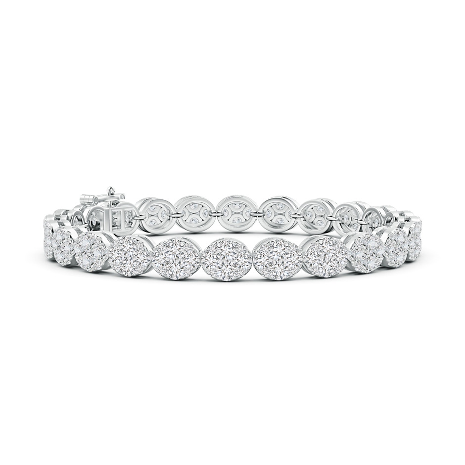 3.2mm HSI2 Oval Composite Diamond Tennis Bracelet in White Gold 